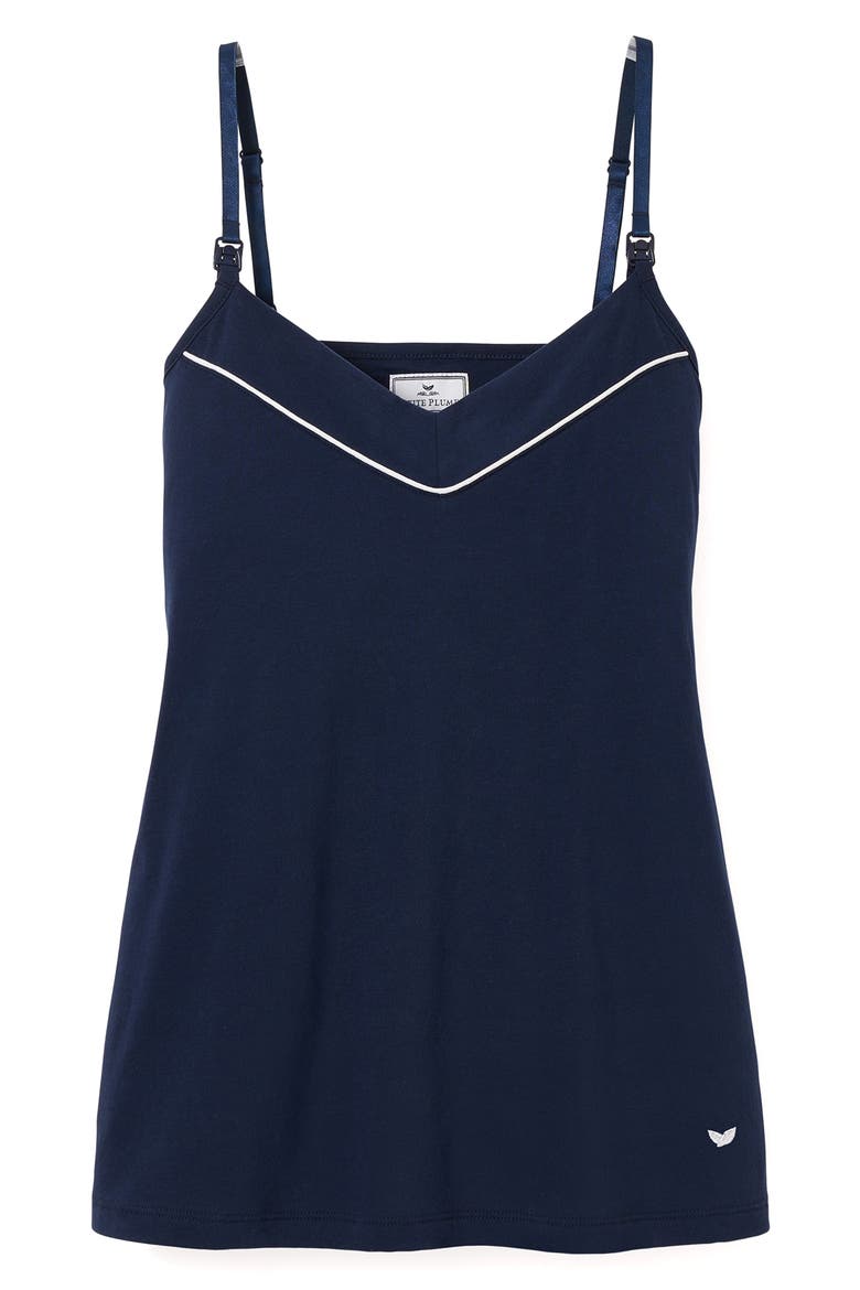 Luxe Pima Cotton Maternity/Nursing Camisole, Main, color, NAVY
