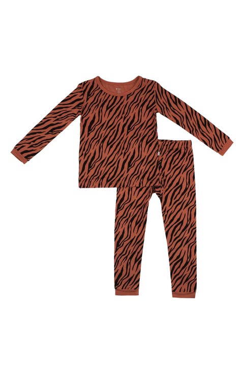 Rust Tiger Fitted Two-Piece Pajamas (Baby)