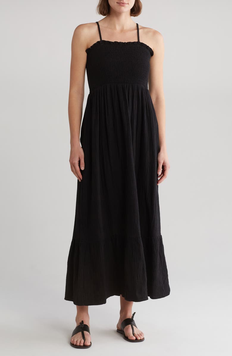 BOHO ME Smocked Double Gauze Cotton Maxi Dress, Main, color, 