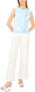 Halogen® Stripe Front Tie Sleeveless Sweater