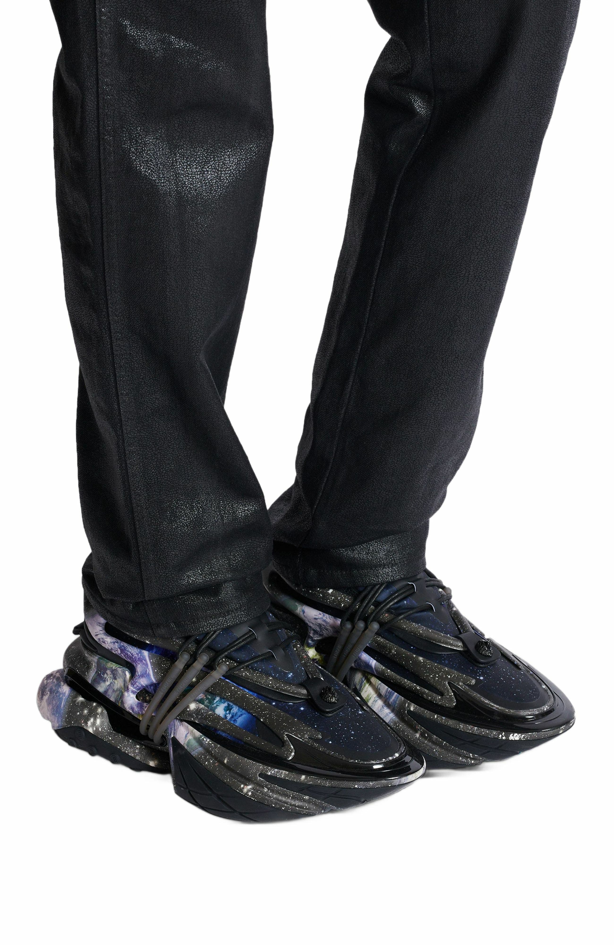 Balmain Unicorn Low Trainers With Earth And Stars Print, Alternate, color, 