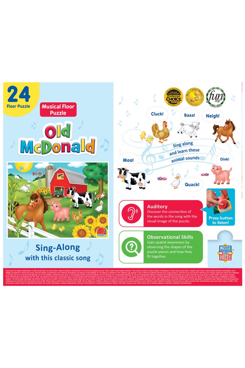 Old McDonald 24 Piece Sound Puzzle, Alternate, color, Multicolor