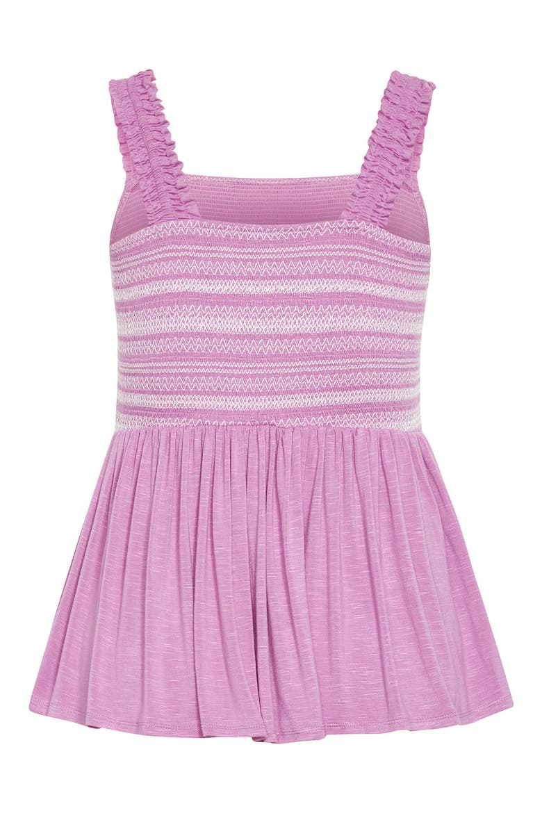 Danni Embroidered Peplum Tank, Alternate, color, VIOLET