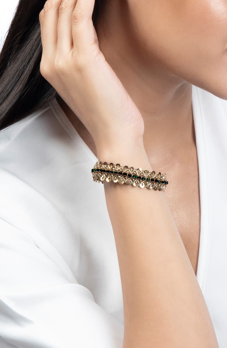 Deepa Gurnani Myrah Beaded Cuff Bracelet, Alternate, color,