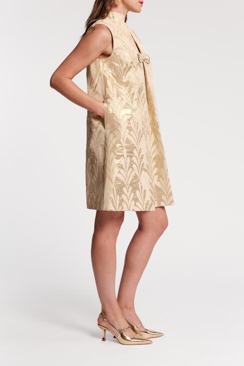 Frances Valentine Tabitha Mini Dress In Gold