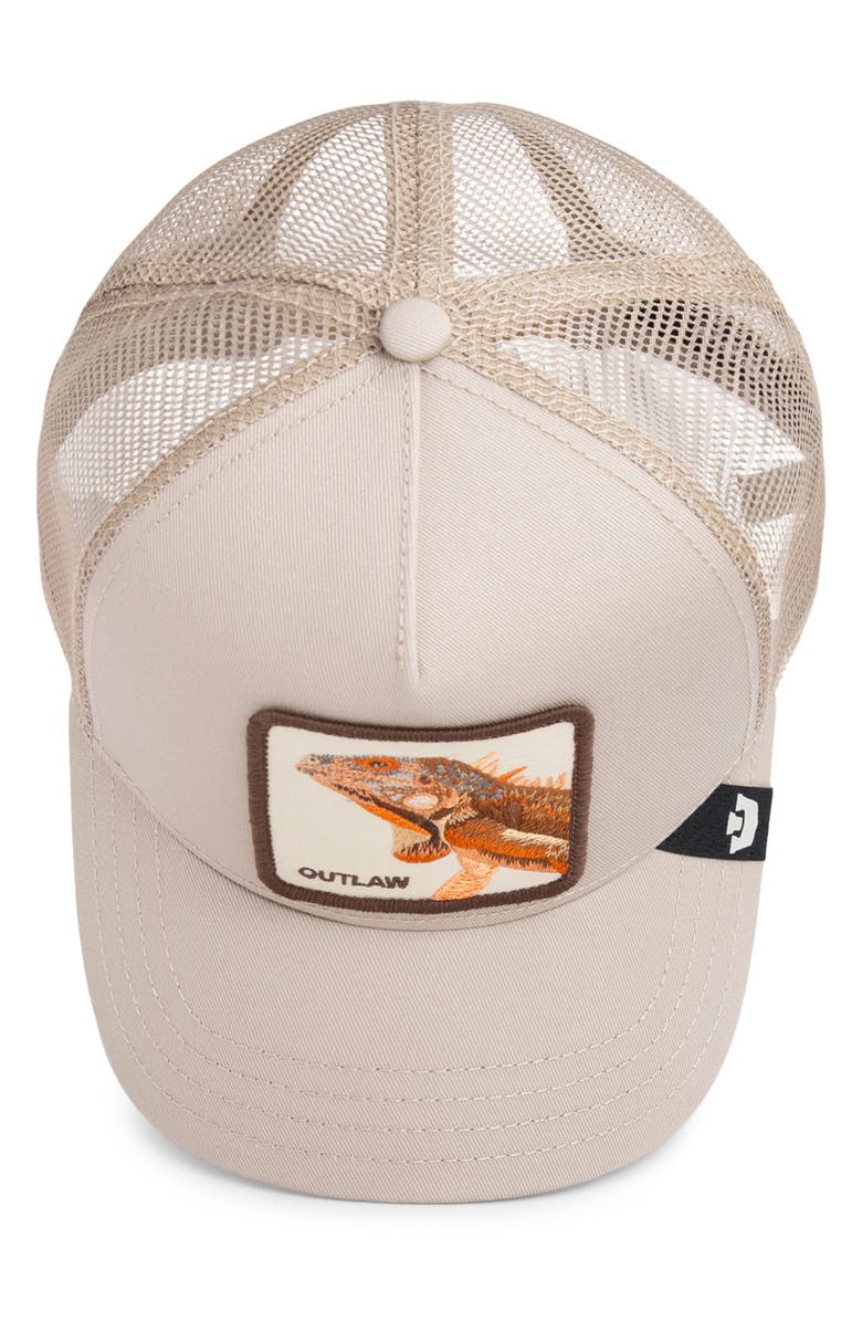 Goorin Bros. The Outlaw Lizard Patch Trucker Hat, Alternate, color, Biscuit
