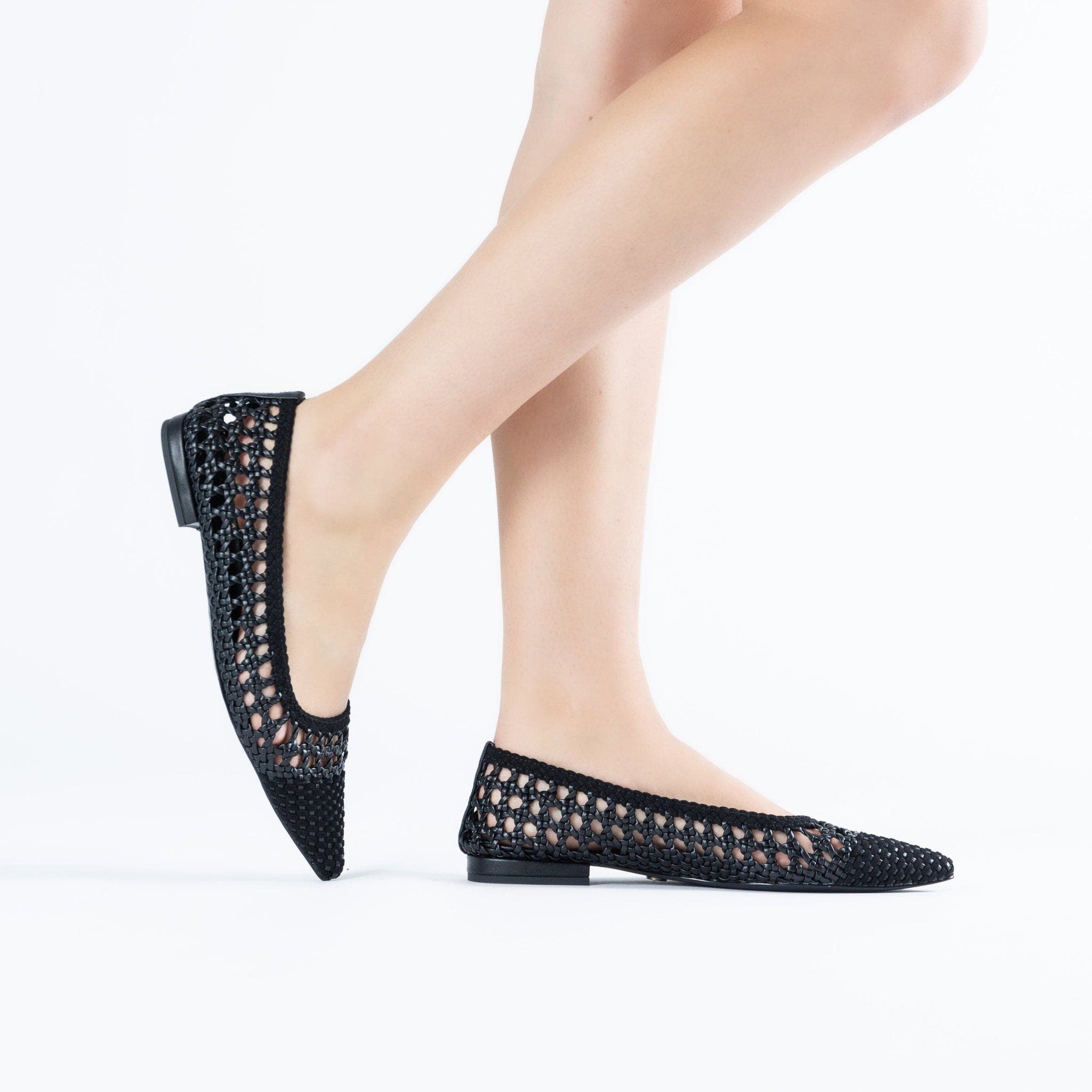 Cecelia New York Brie  Woven Point Toe Ballet Flat, Alternate, color, 