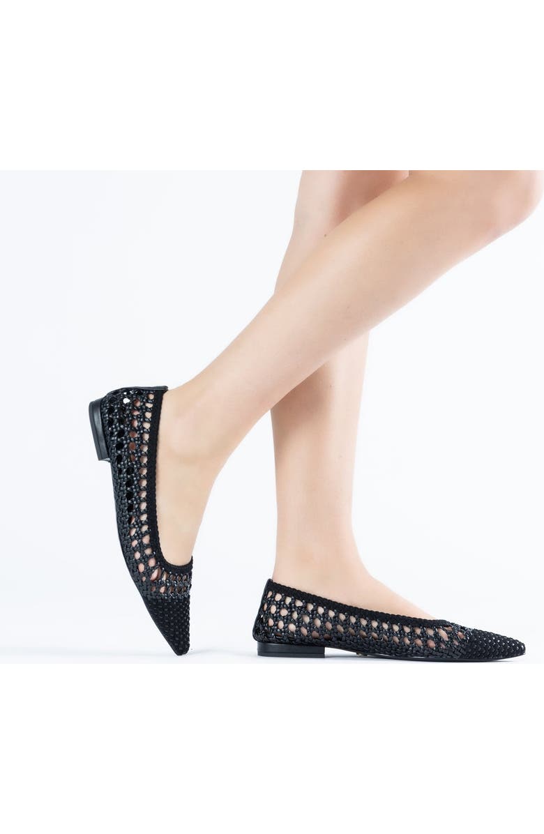 Cecelia New York Brie Woven Point Toe Ballet Flat, Alternate, color,