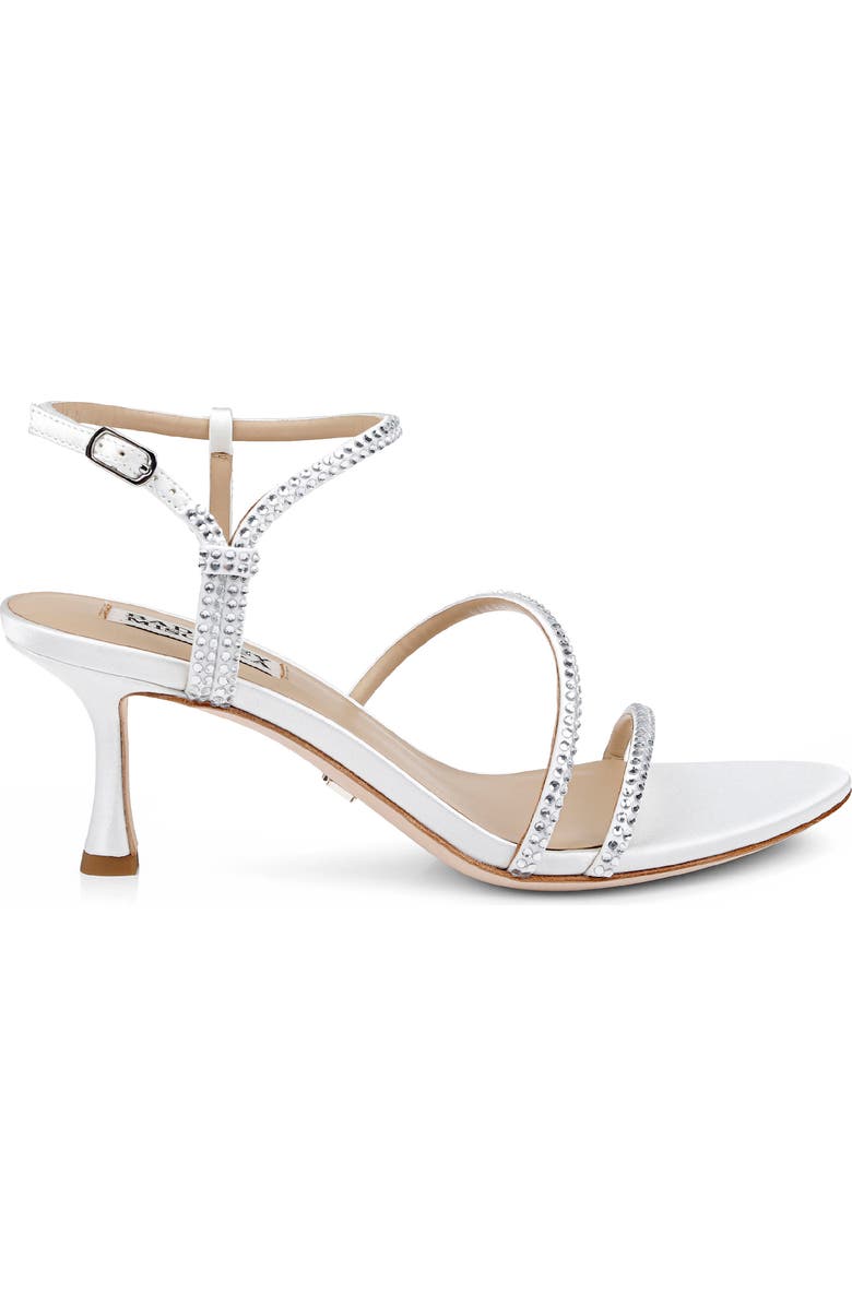 Badgley Mischka Collection Julianna Ankle Strap Sandal, Alternate, color, White Satin