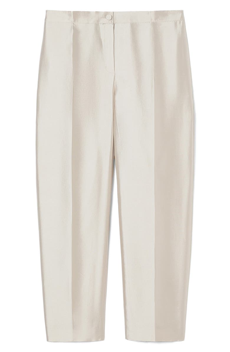 Marina Rinaldi Adito Silk & Cotton Pants, Alternate, color, Sand