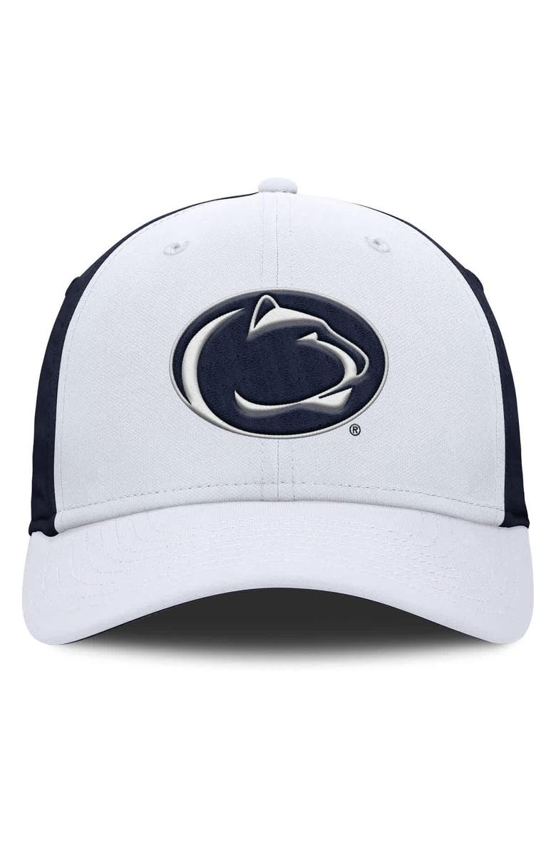 Nike Men's Nike White/Navy Penn State Nittany Lions 2025 Sideline Rise Local Performance Flex Hat, Alternate, color, 