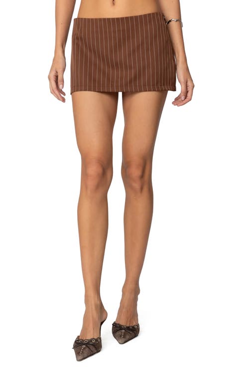 Jennifer Low Rise Pinstripe Miniskort