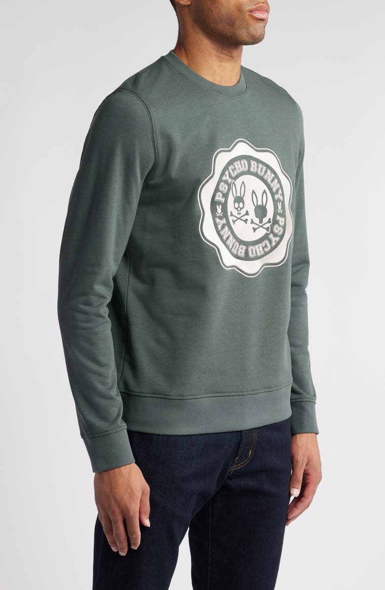 Psycho Bunny London Embroidered Sweatshirt, Alternate, color, 