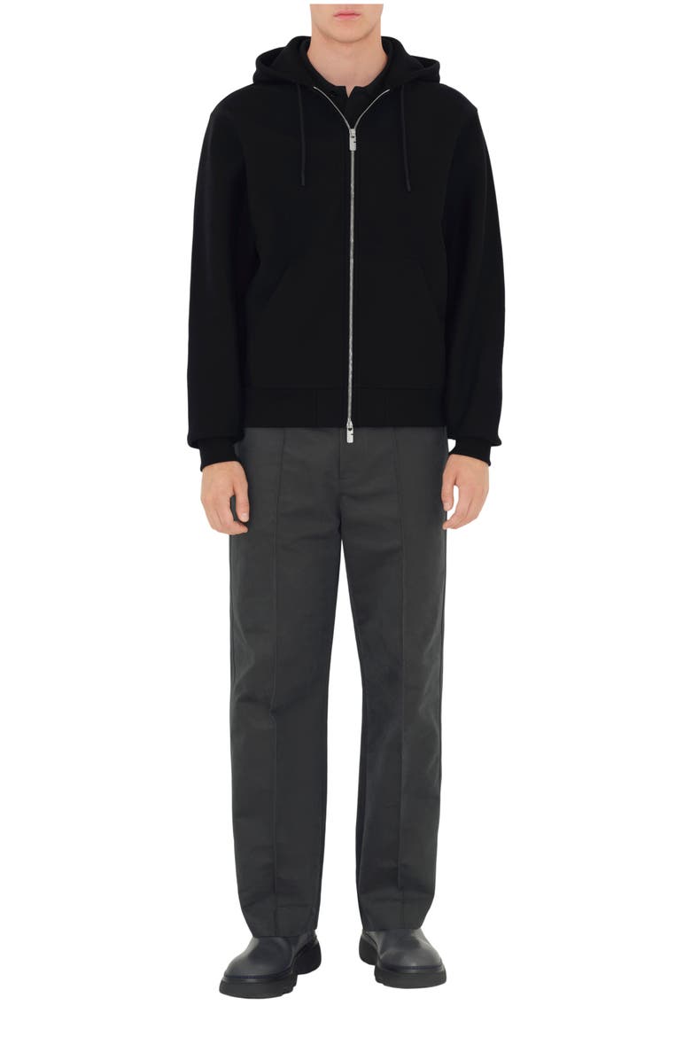 Burberry Logo Cotton Blend Zip Hoodie, Main, color, 