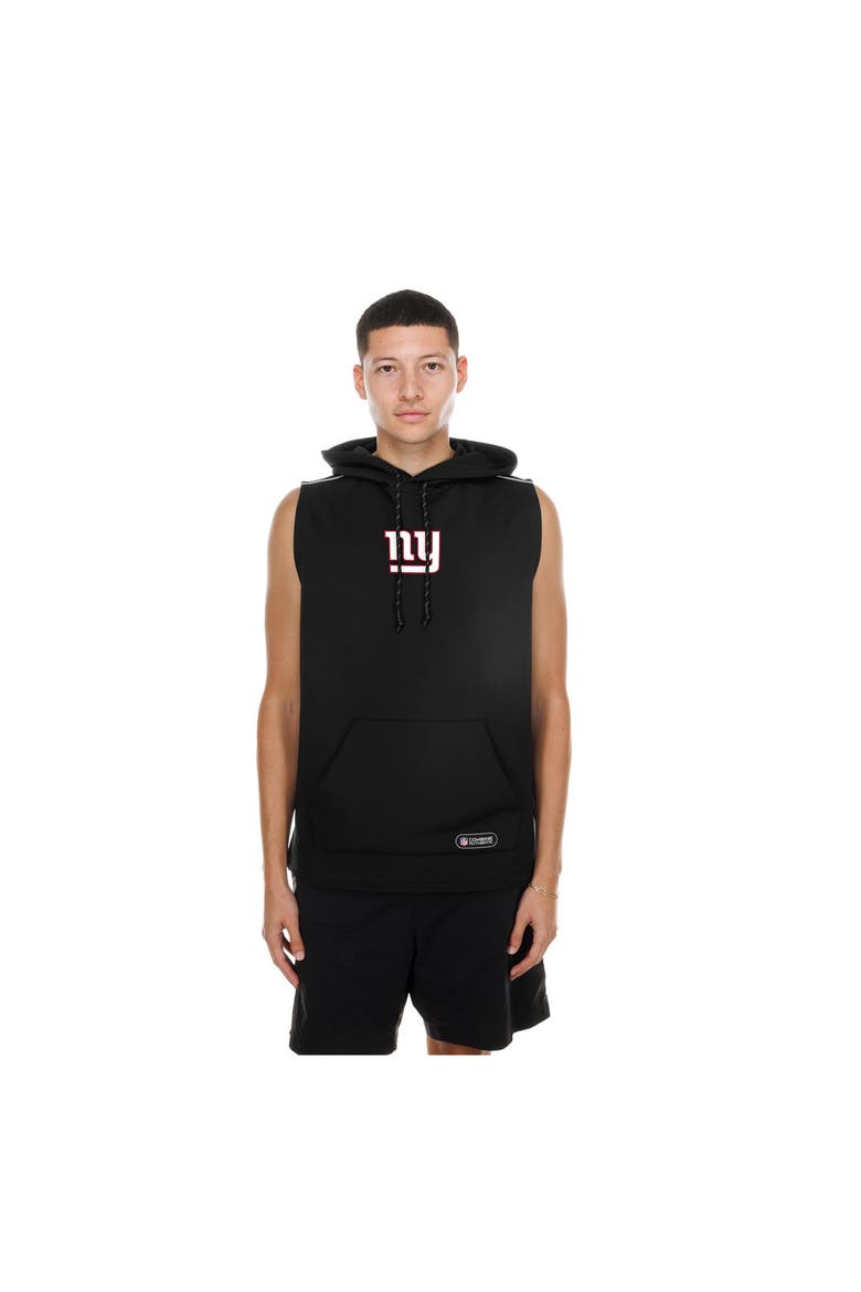 Men's New Era  Black New York Giants Combine Sleeveless Hoodie, Main, color, Black