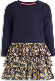 Mini Boden Kids' Cora Tiered Ruffle Cotton Jersey Dress