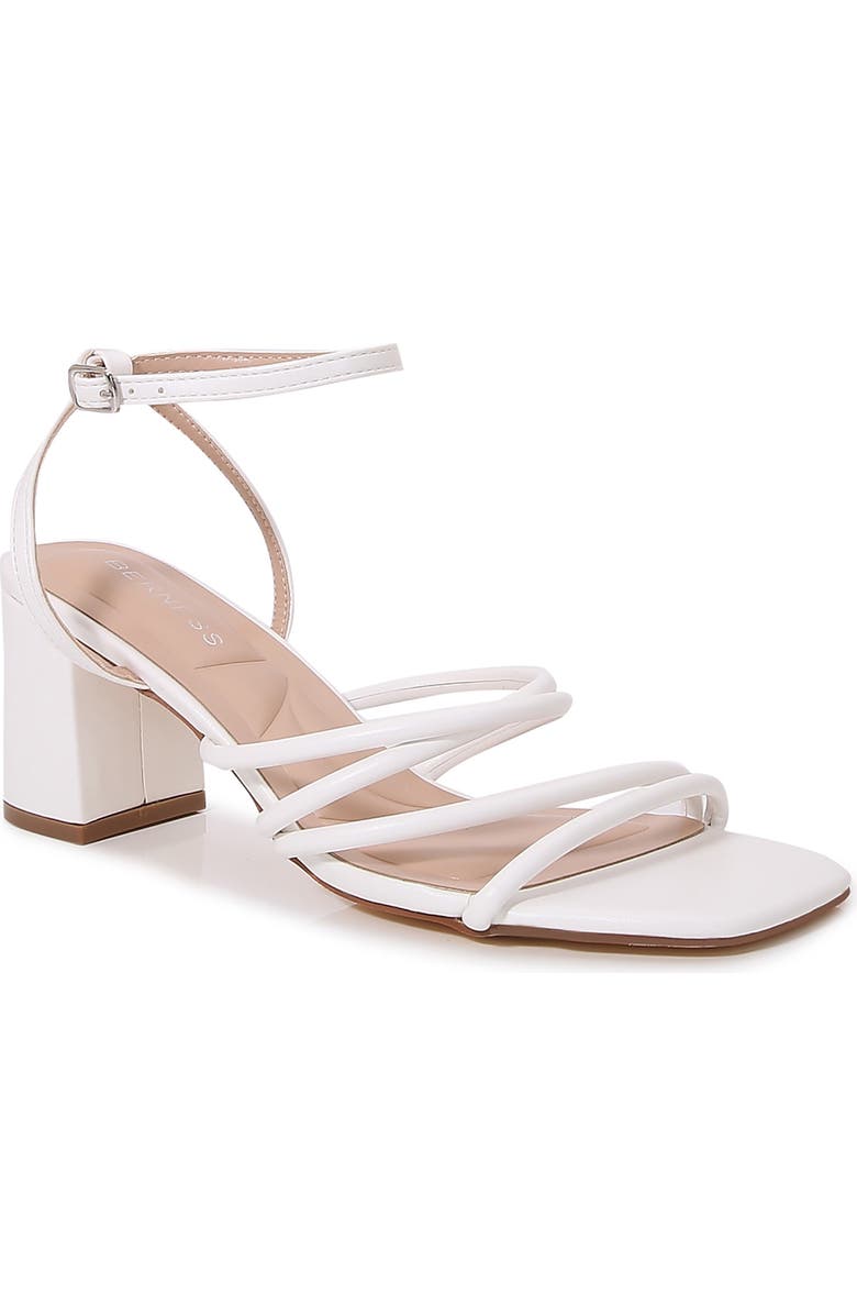 BERNESS Emmarie Tubular Strap Sandal, Main, color, White