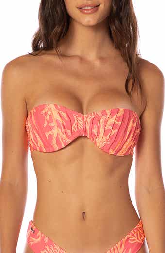 Coral Reef Rosebud Bandeau Bikini Top