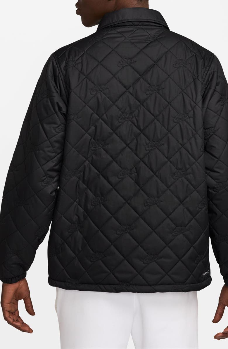 Nike Club Quilted Coach's Jacket, Alternate, color, Black/ White