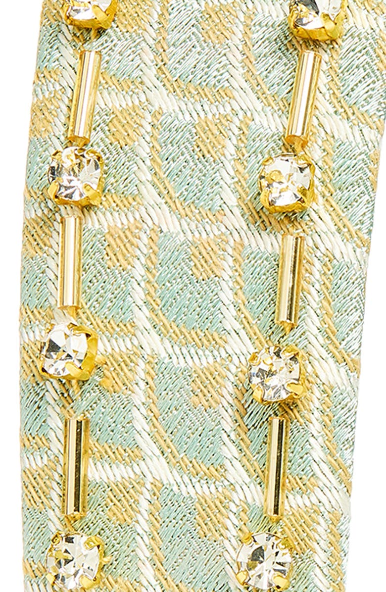 Lele Sadoughi Bessette Crystal Embellished Fabric Headband, Alternate, color, Nile Mist