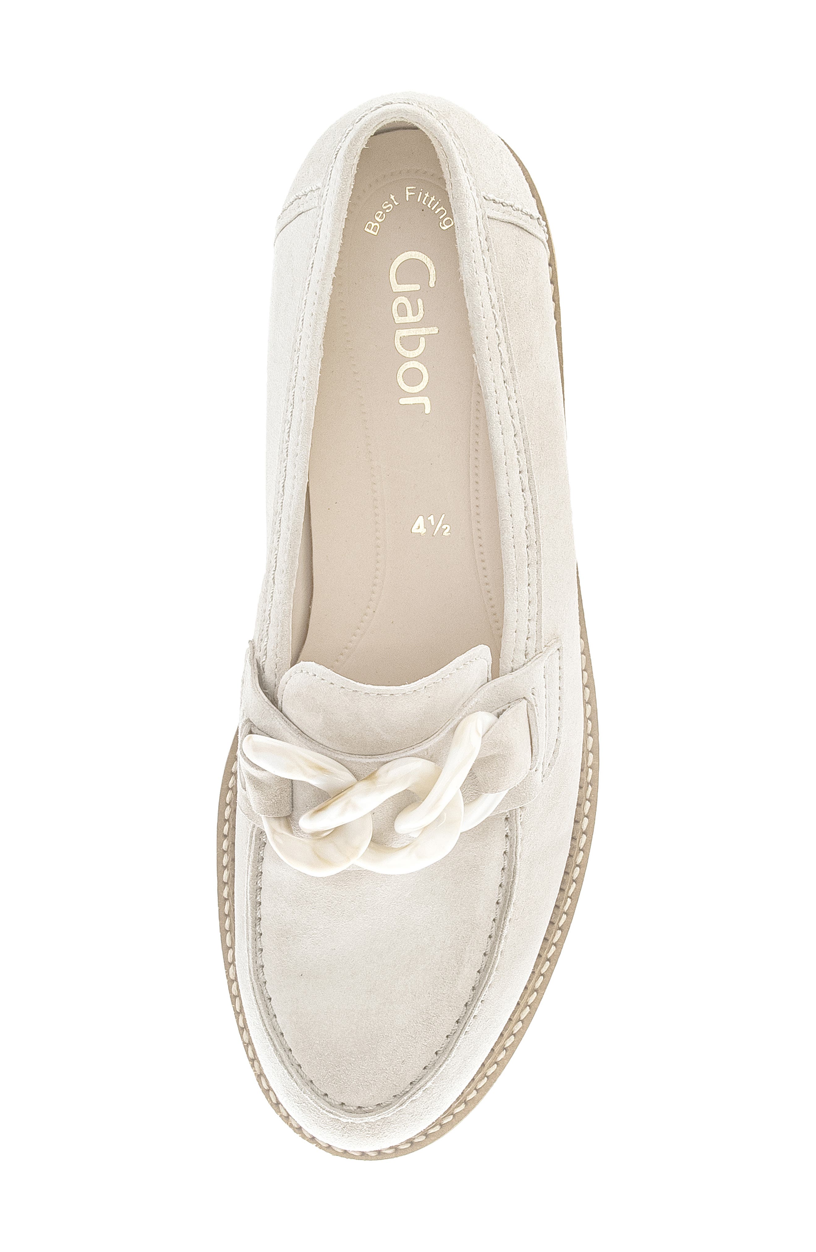 Gabor Platform Chain Loafer, Alternate, color, Linen