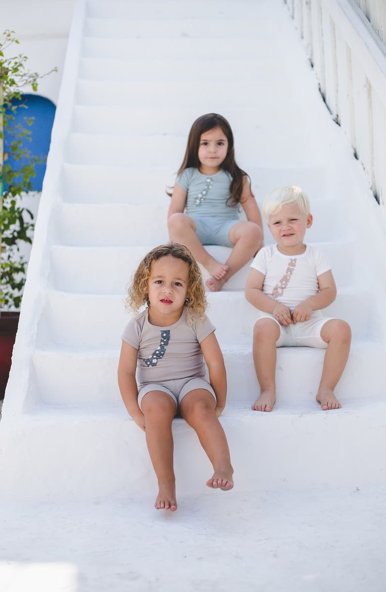 Manière Fly Away Tie Short Sleeve T-Shirt & Shorts Set, Alternate, color, White