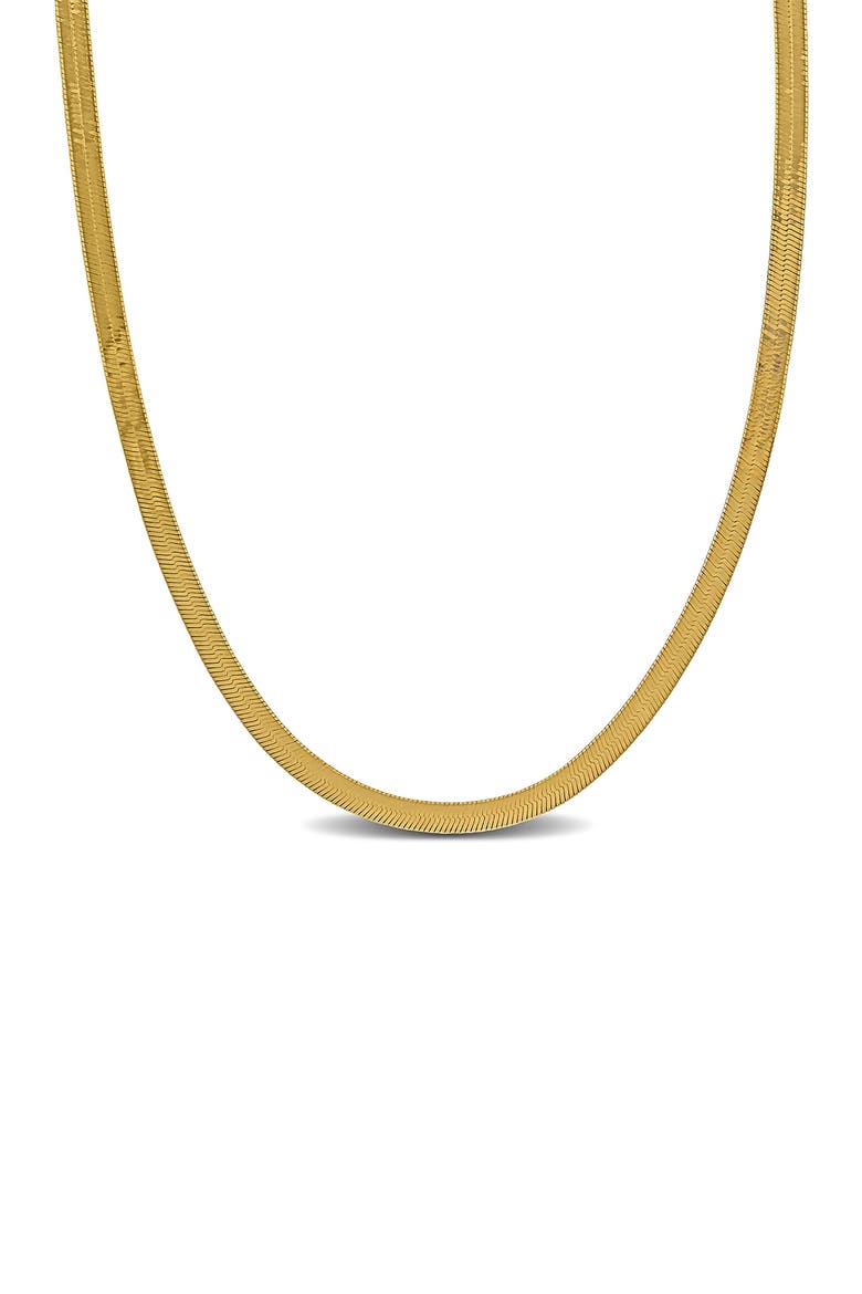 Herringbone Chain Necklace, 3.3mm, Main, color, YELLOW GOLD