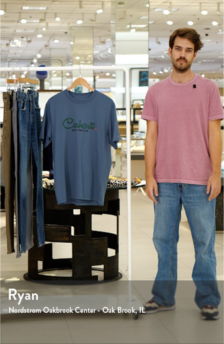 Paradise Script Organic Cotton Graphic T-Shirt, sales video thumbnail