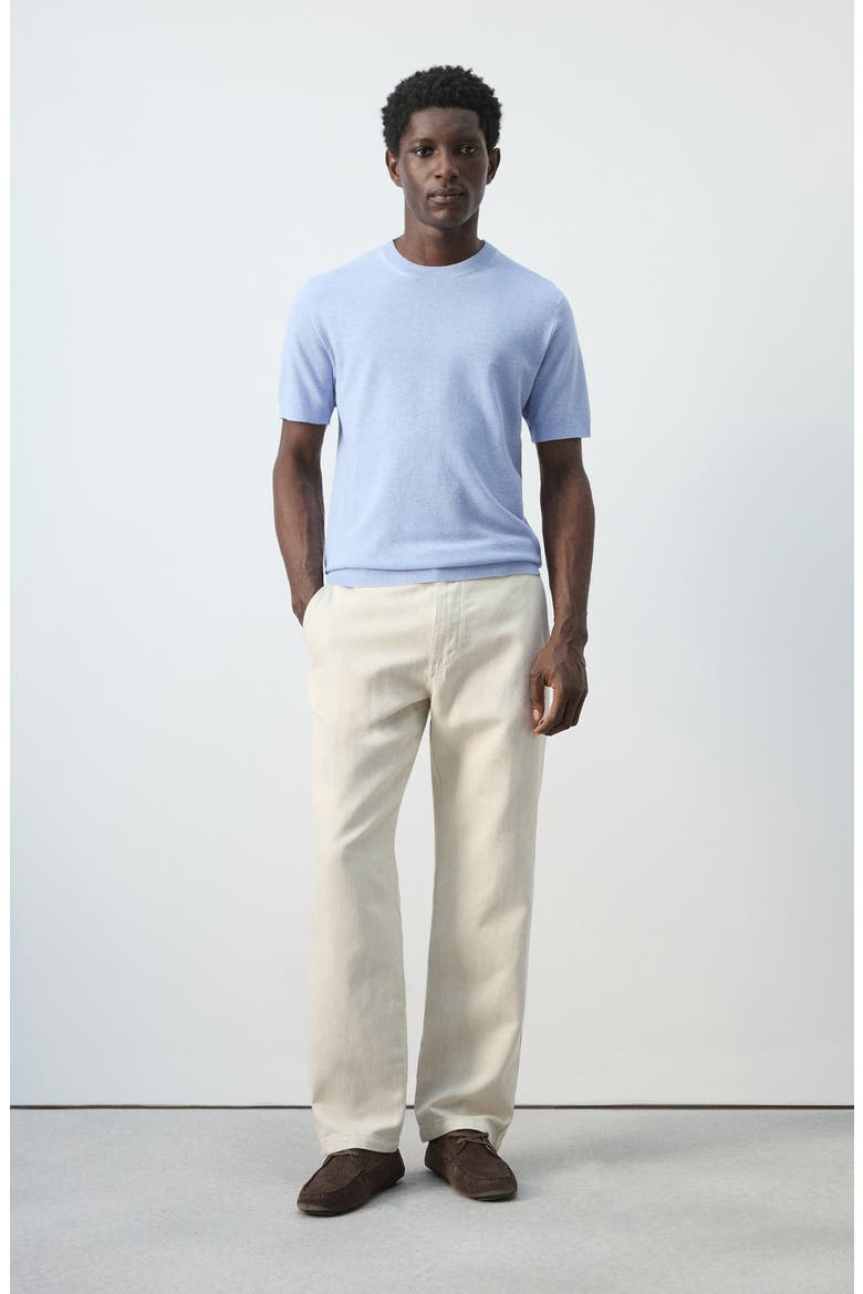 Fine Knit T-Shirt, Alternate, color, SKY BLUE