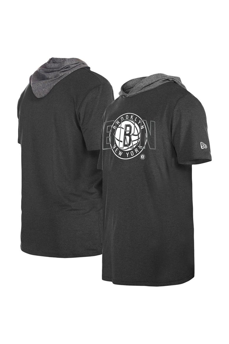 Men's New Era Black Brooklyn Nets Active Hoodie T-Shirt, Main, color, Black