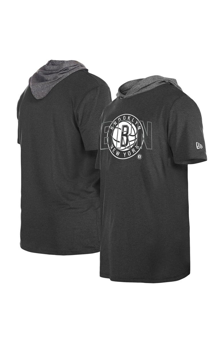 New Era Men's New Era Black Brooklyn Nets Active Hoodie T-Shirt, Main, color, Black