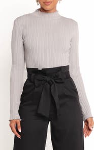 Petal & Pup Ridley Mock Neck Rib Top