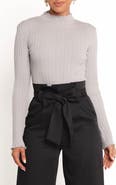 Petal & Pup Ridley Mock Neck Rib Top