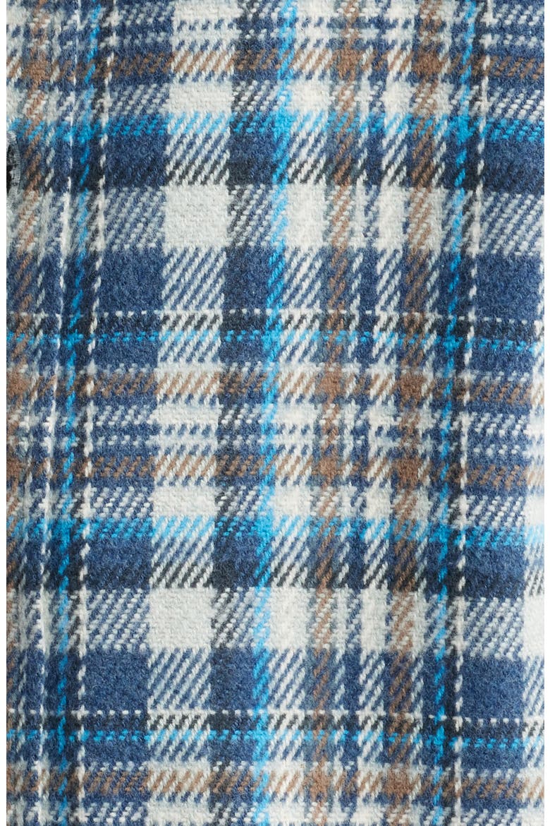 Opry Plaid Brushed Twill Shirt Jacket, Alternate, color, LAGUNA BLUE