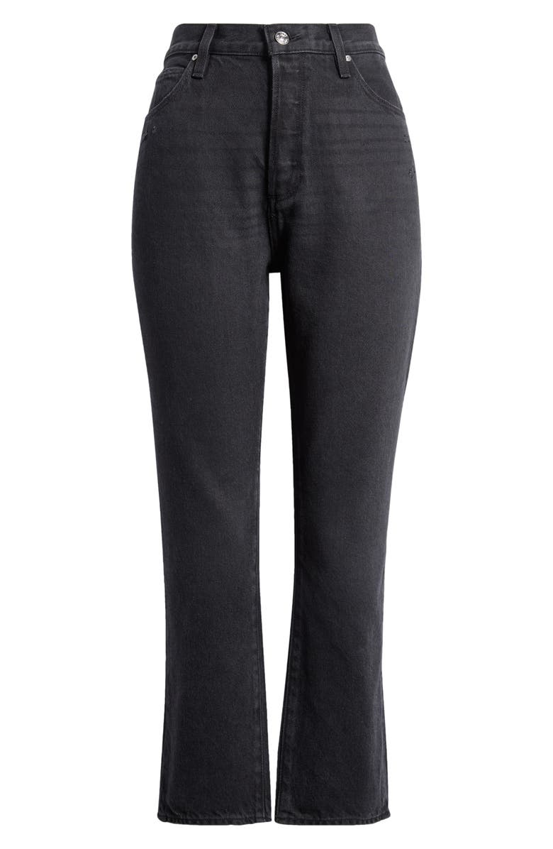 PAIGE Billy High Waist Crop Straight Leg Jeans, Alternate, color, Drkdwndist