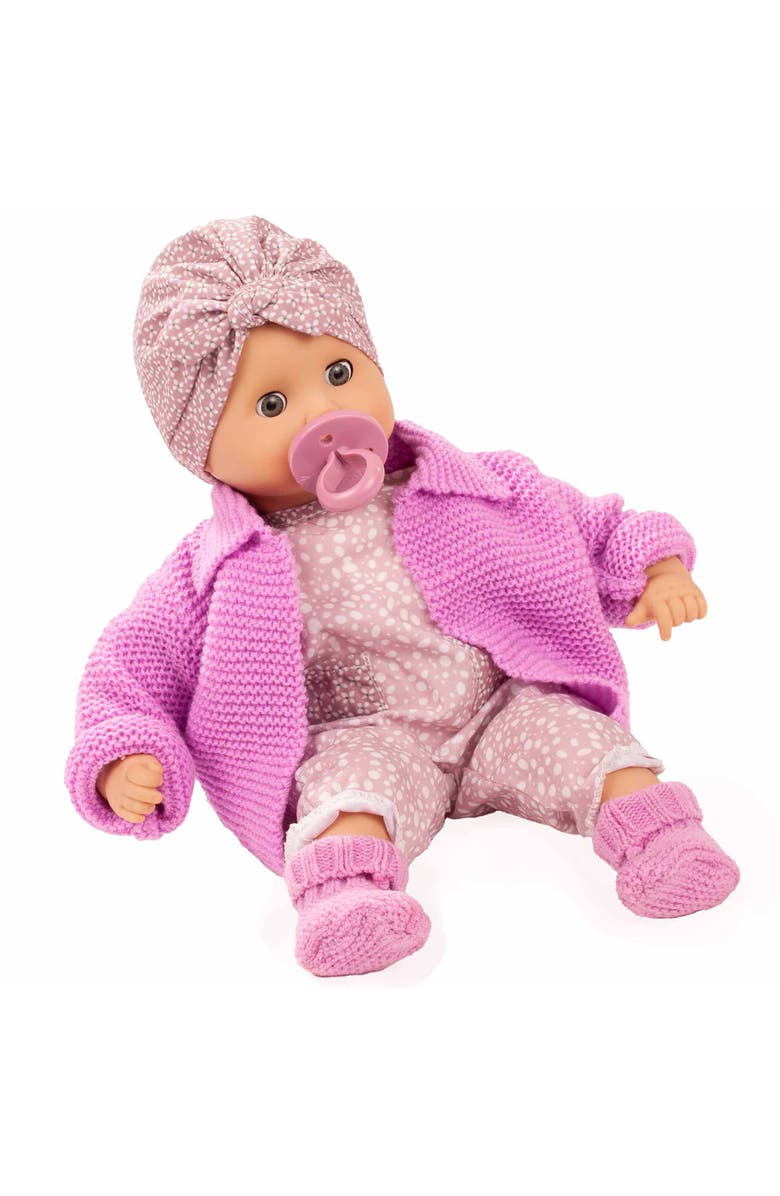 Gotz Muffin Soft Mood Bald Baby Doll with Blue Sleeping Eyes, Ages 18+ Months, Main, color, Pink