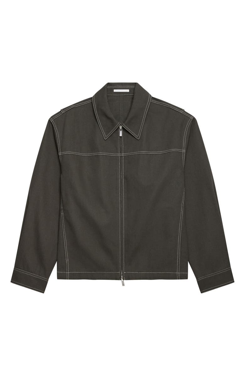 Helmut Lang Topstitch Detail Cotton Carpenter's Jacket, Alternate, color, Graphite