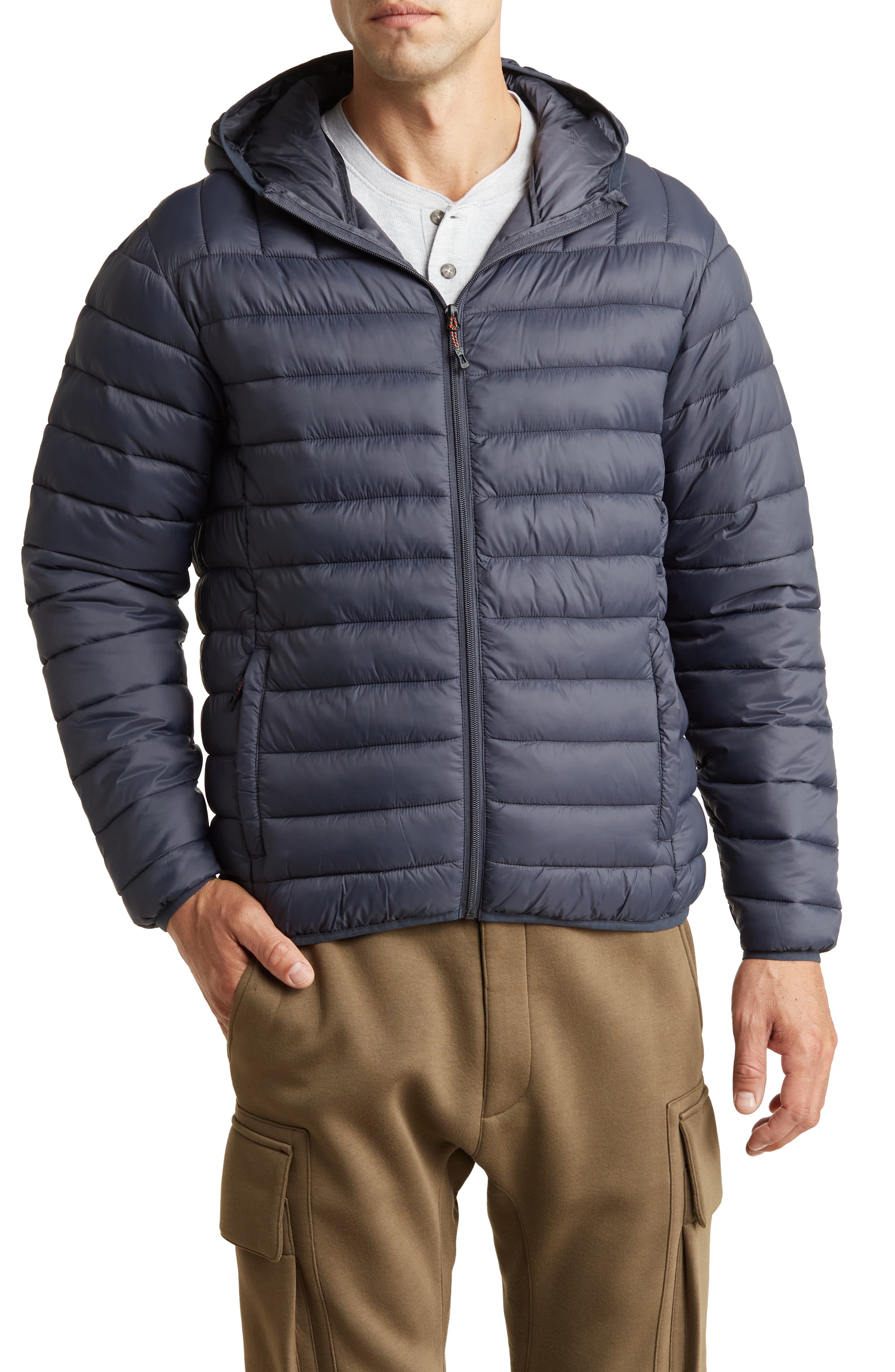 HAWKE & CO PrimaLoft Hooded Packable Quilted Jacket
