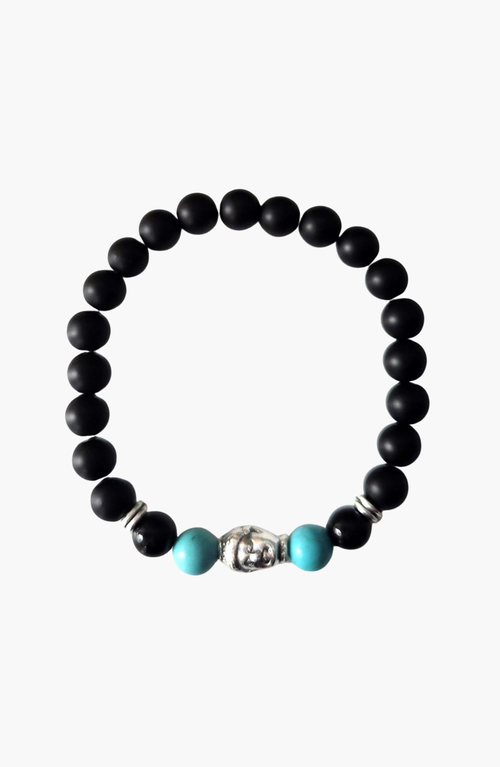 Humanist Beauty Buddha Obsidian Beaded Bracelet