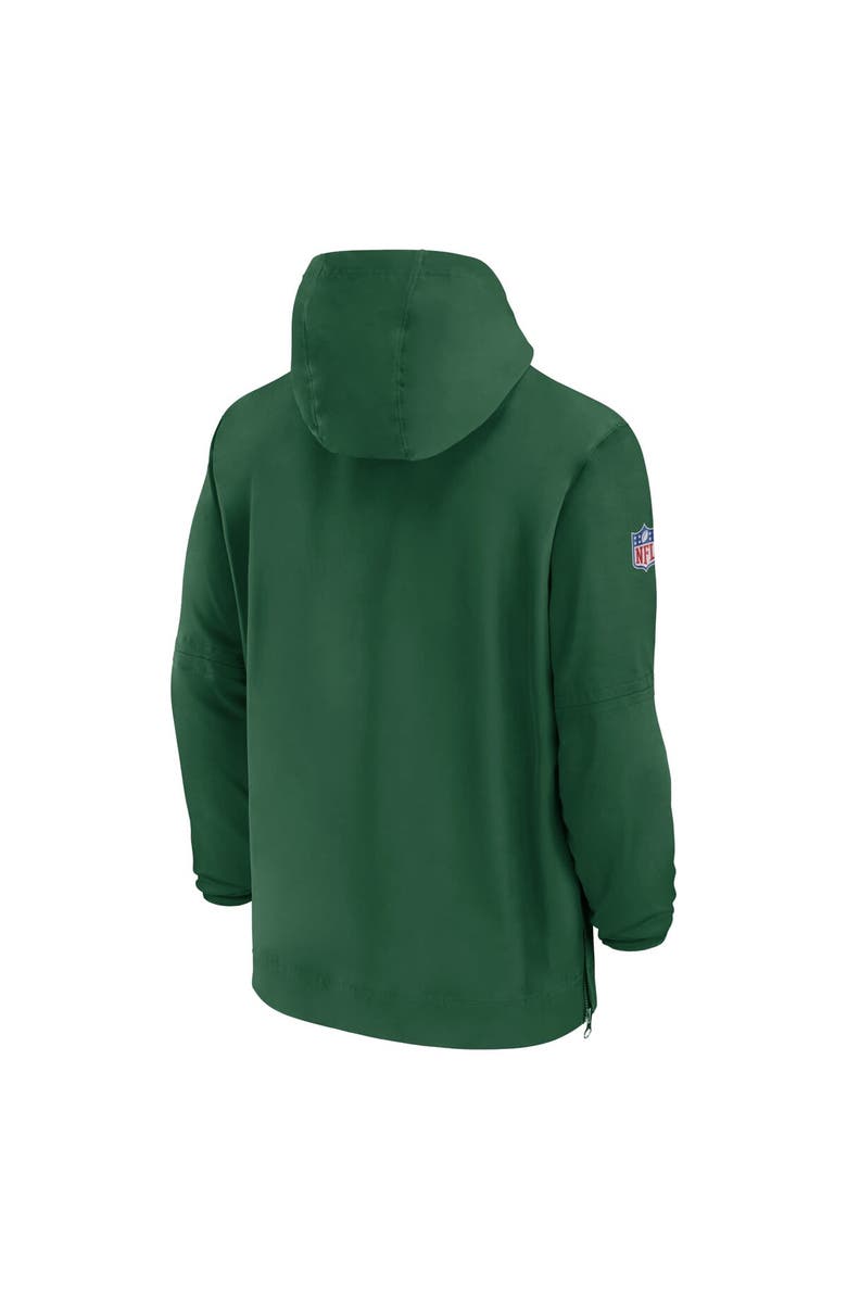 Nike Men's Nike Green New York Jets Sideline Half-Zip Hoodie, Alternate, color, 