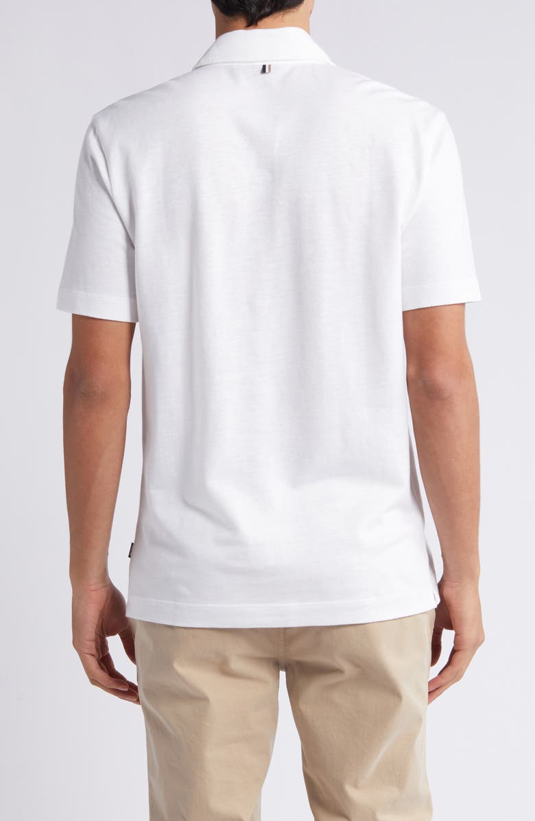 BOSS Press Slub Linen Blend Piqué Polo, Alternate, color,