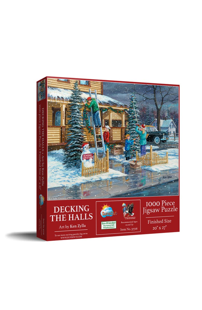 Sunsout Deck the Halls 1000 piece Jigsaw Puzzle for Adults, Main, color, Multicolor
