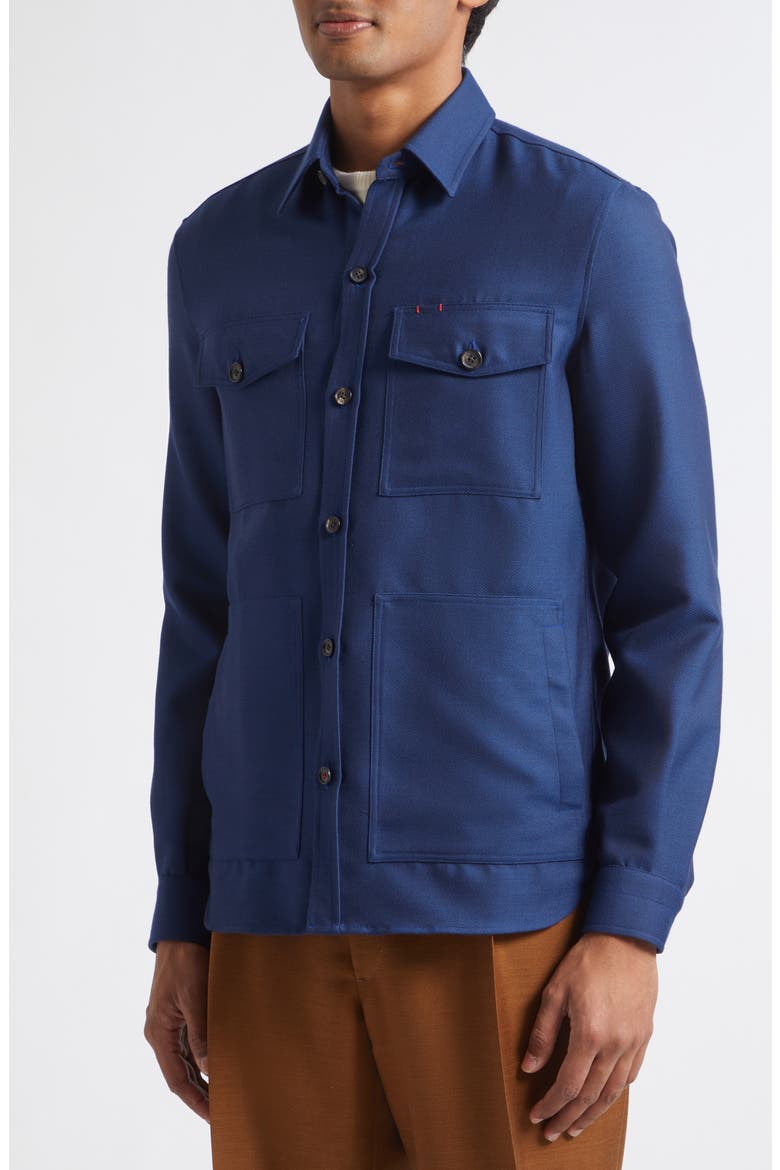 The Wool & Cashmere Overshirt, Alternate, color, BLUE