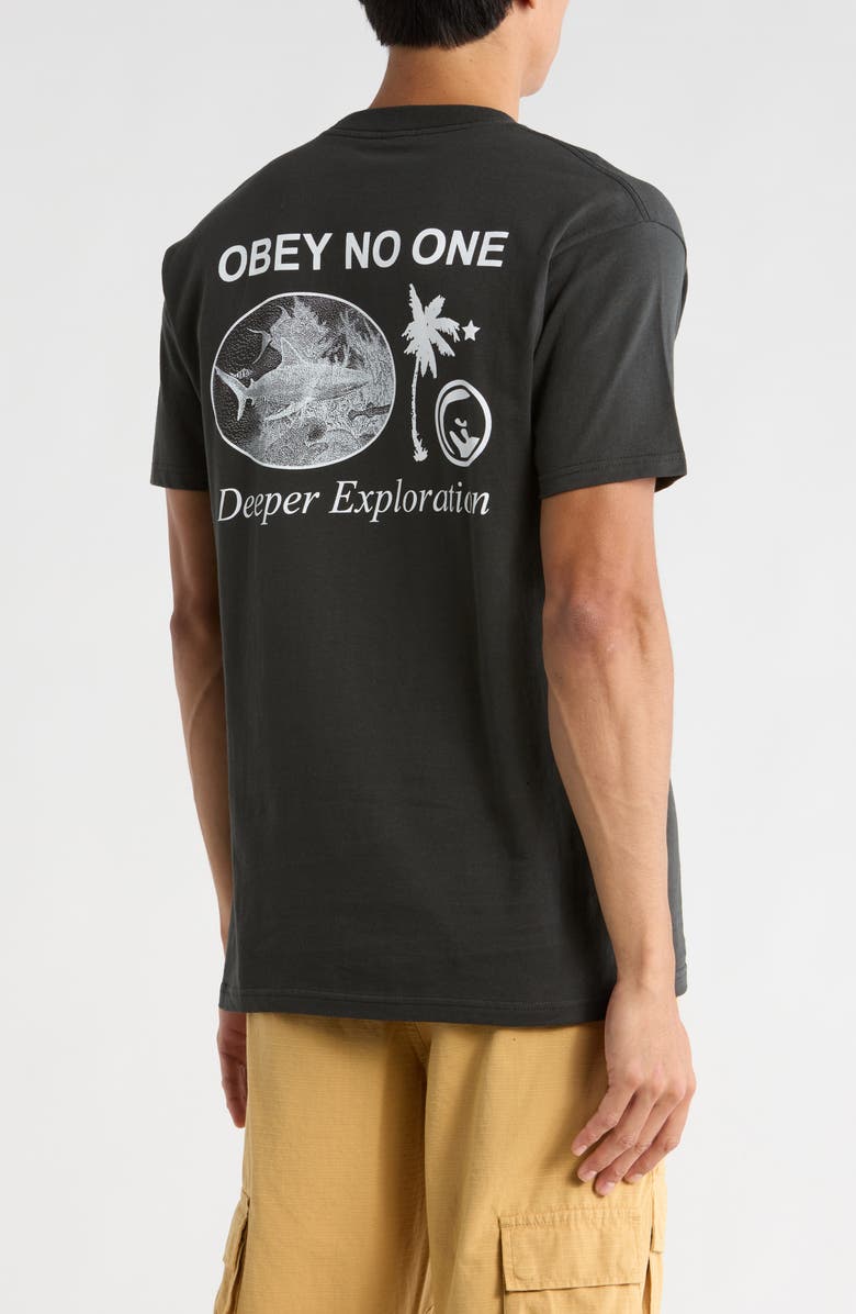 Obey Deeper Exploration Graphic T-Shirt, Alternate, color, Vintage Black