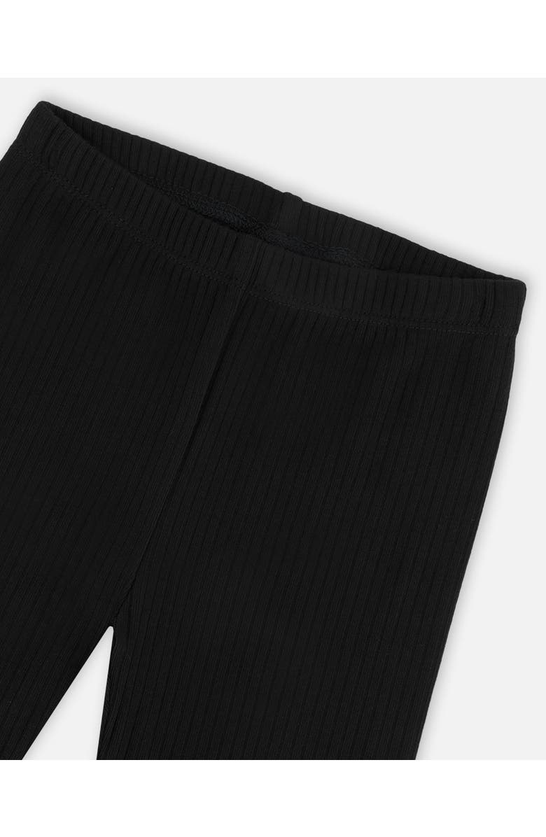 Deux par Deux Baby Girl's Ribbed Leggings Black, Alternate, color, Black