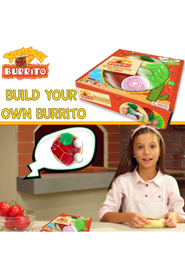 Burrito, Surprise Styles & Toppings, Stretchy Toy Food, 3+, Alternate, color, Multicolored