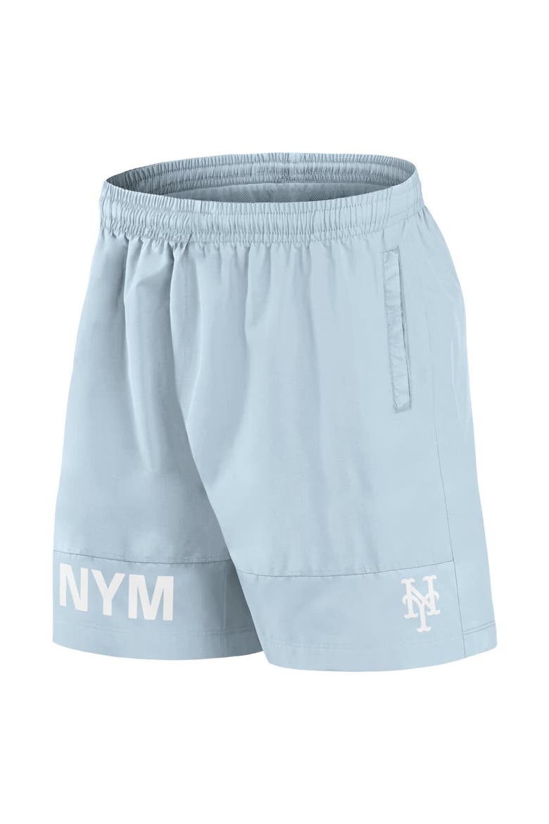 Men's Fanatics Light Blue New York Mets Elements Swim Shorts, Alternate, color, Light Blue