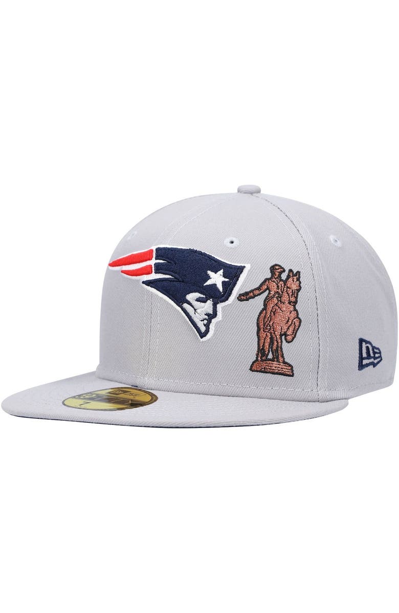 New Era Men's New Era Gray New England Patriots City Describe 59FIFTY Fitted Hat, Alternate, color, 