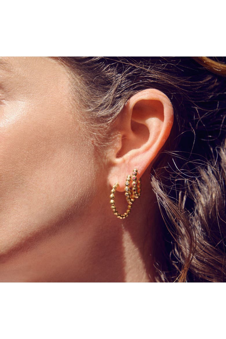 Demetra Diamond Hoop Earrings, Alternate, color, Yellow Gold