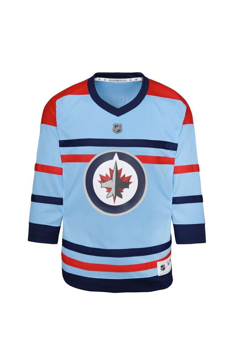 Outerstuff Preschool  Light Blue Winnipeg Jets Anniversary Replica Jersey, Alternate, color, Light Blue